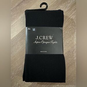 J.Crew Women's Super Opaque Tights - Black - Size M - NWT